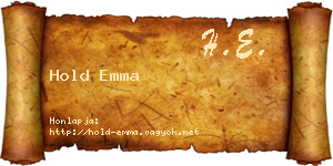 Hold Emma névjegykártya