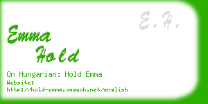 emma hold business card